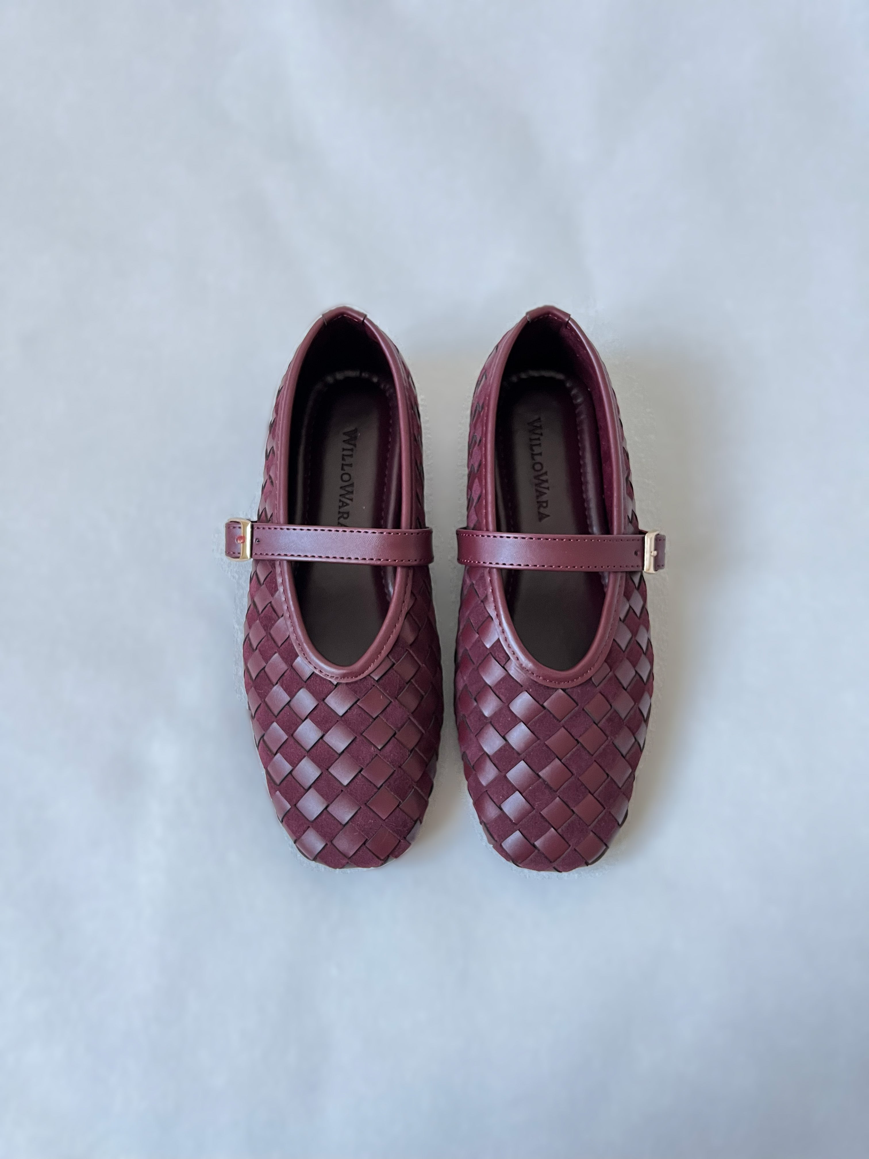 Kadın Örgülü Günlük Rahat Babet Roni - Bordo