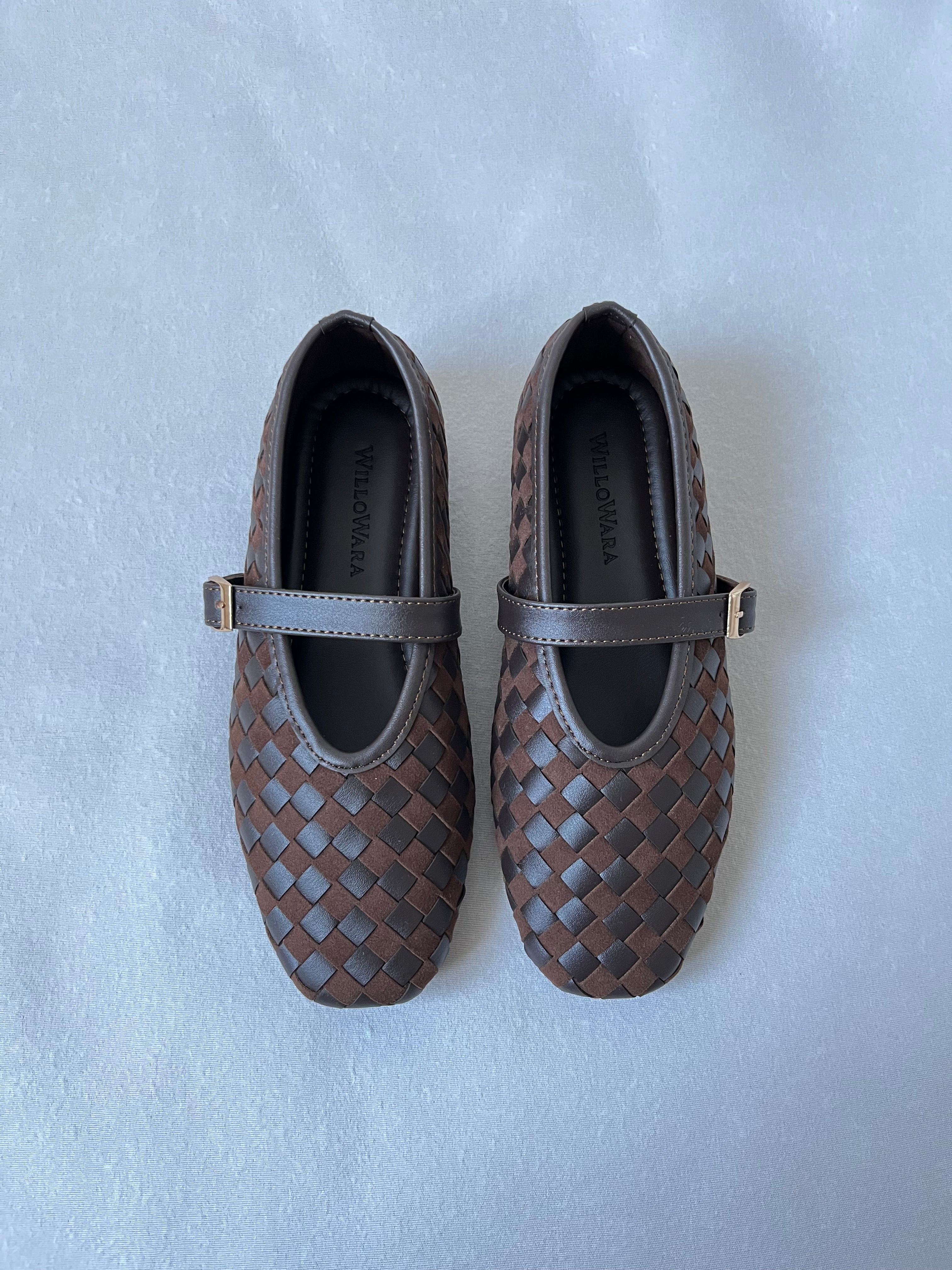 Kadın Örgülü Günlük Rahat Babet Roni - Kahve