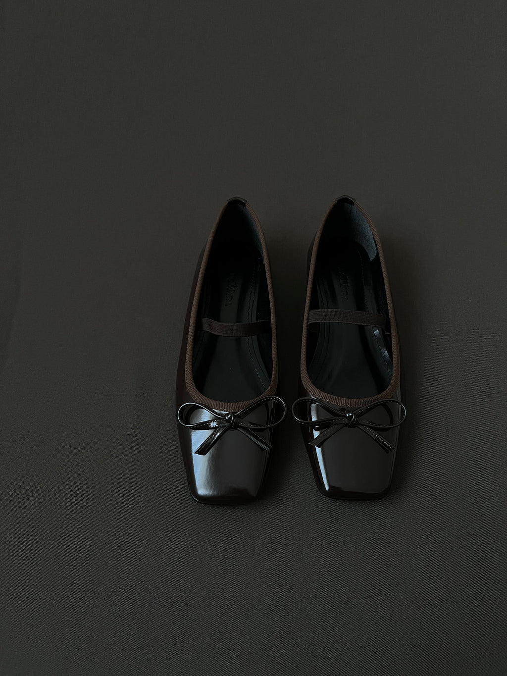 Kadın Rugan Lastikli Babet Fame - Acı Kahve