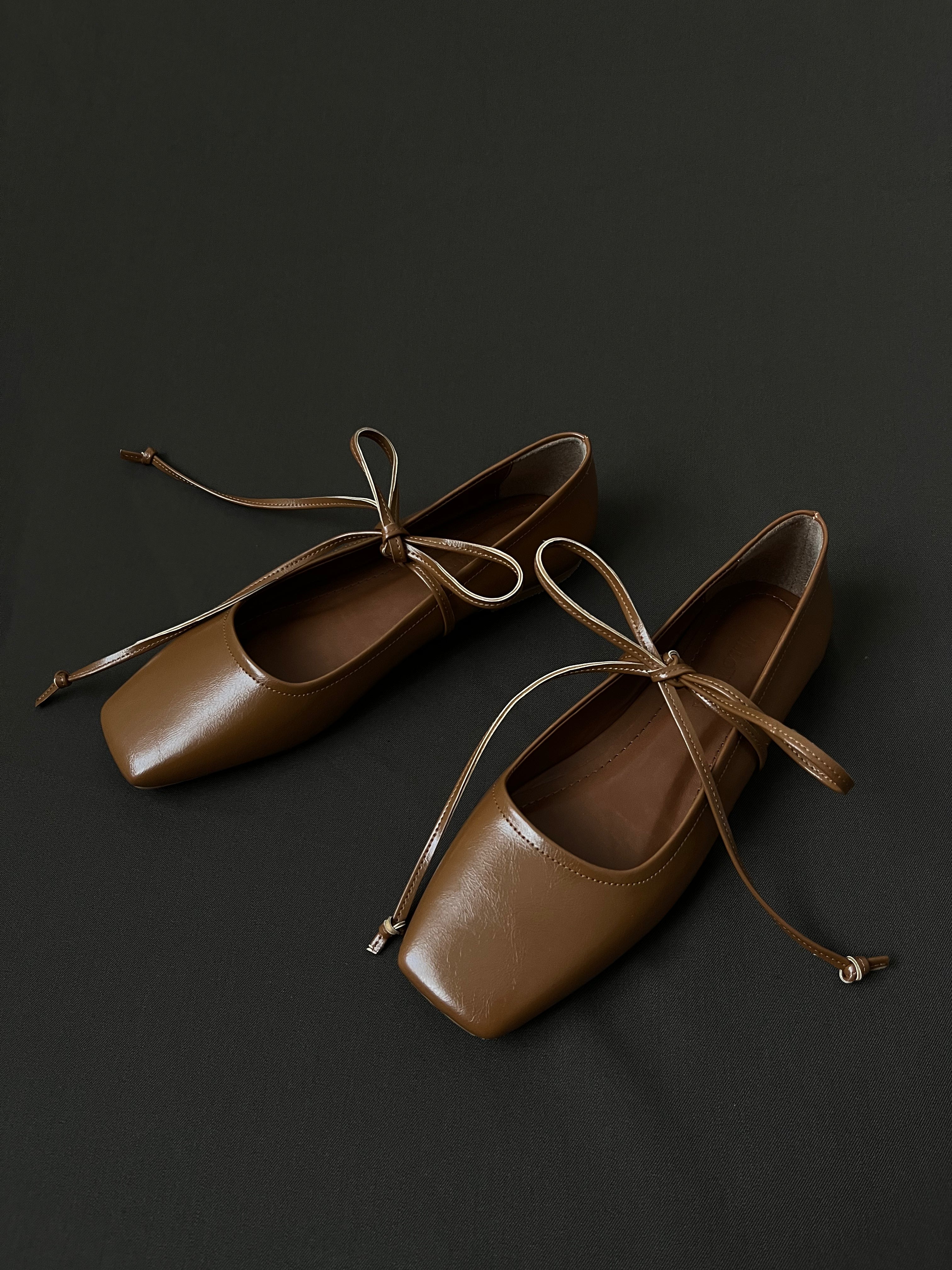 Kadın Bağcıklı Babet Bale - Camel