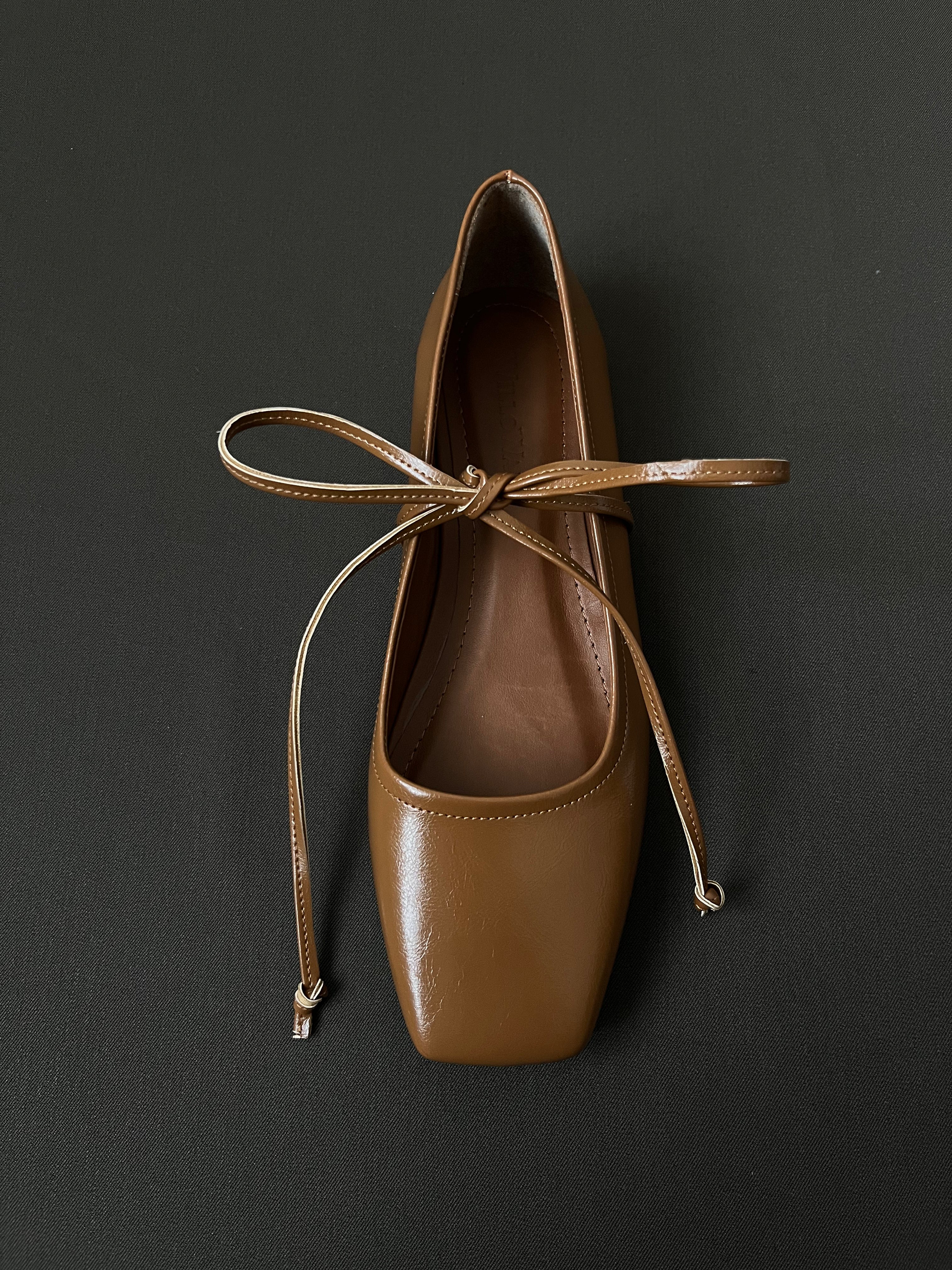 Kadın Bağcıklı Babet Bale - Camel