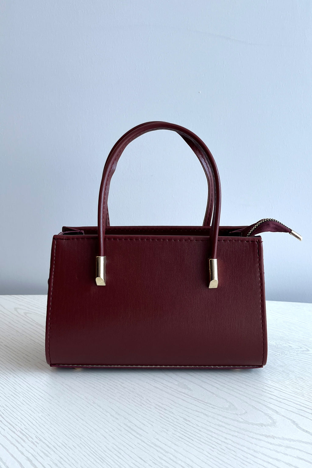 Gold Detaylı Modern Kadın Çantası | Mope - Bordo