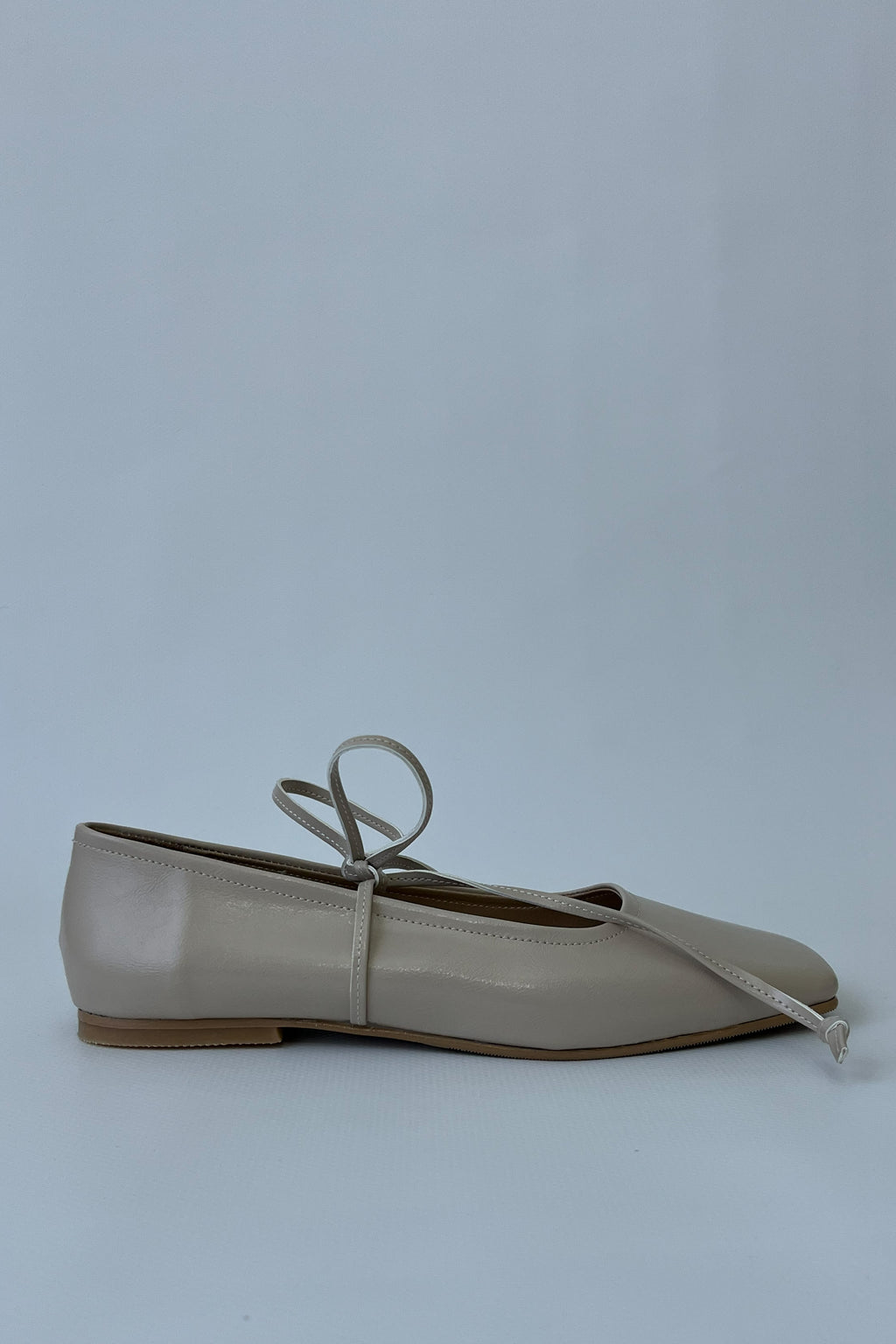 Kadın Bağcıklı Babet Bale - Bej