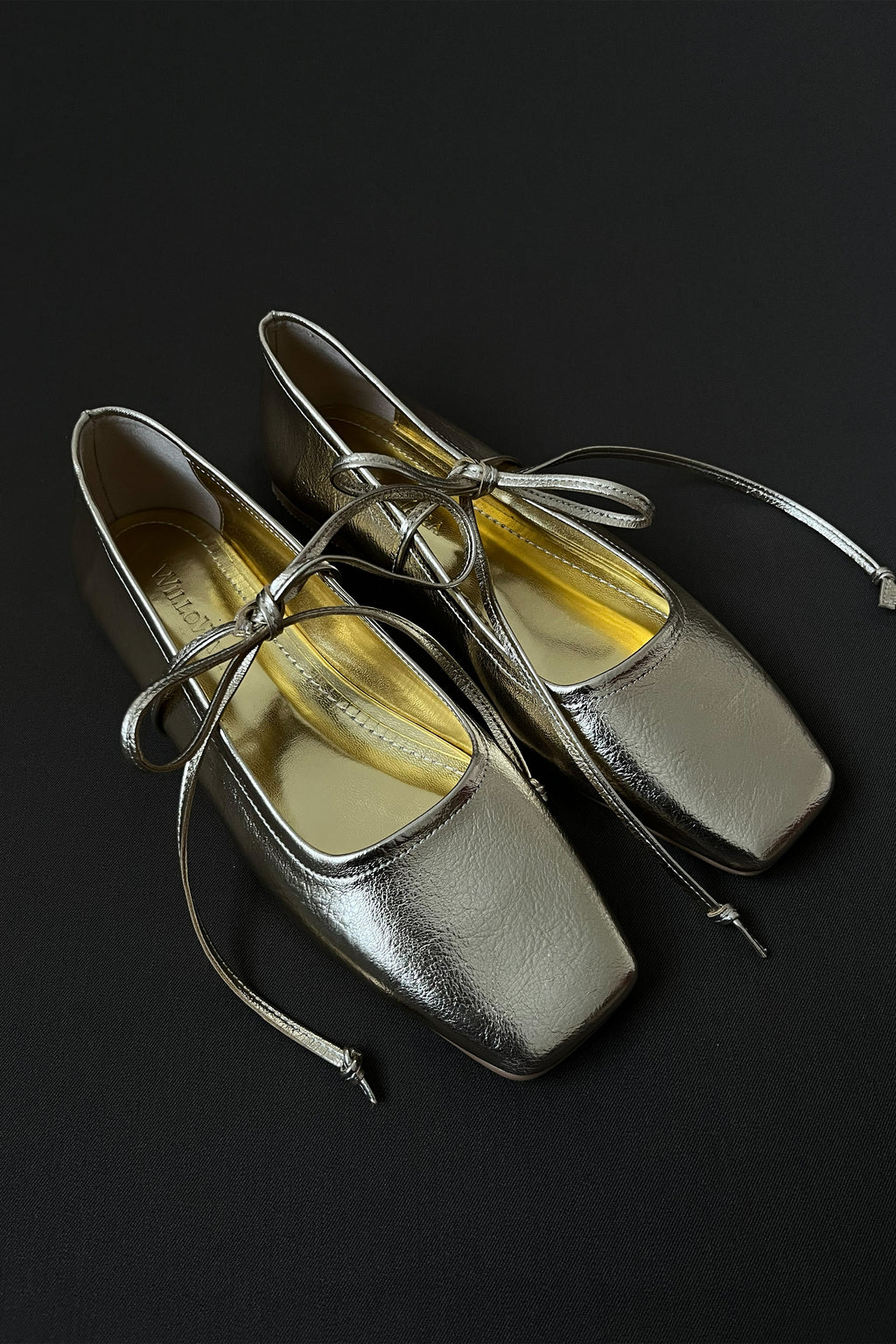 Kadın Bağcıklı Babet Bale - Gold