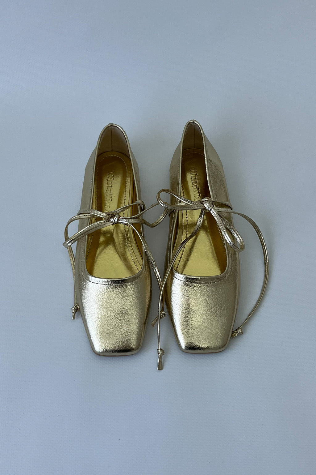 Kadın Bağcıklı Babet Bale - Gold