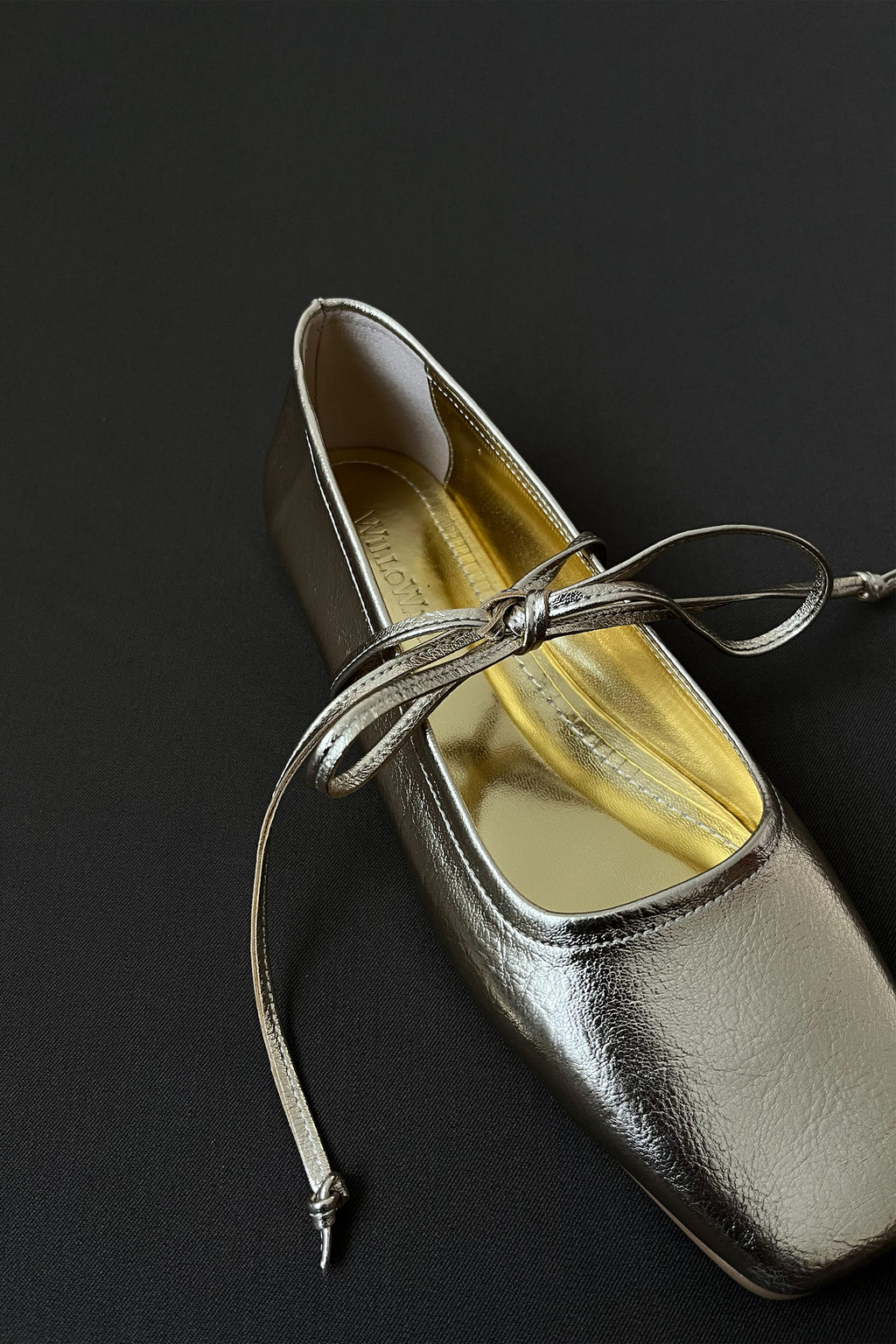 Kadın Bağcıklı Babet Bale - Gold