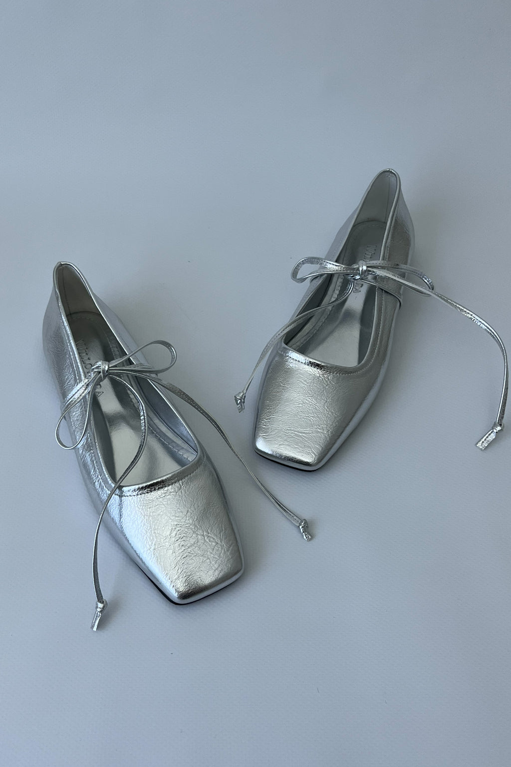 Kadın Bağcıklı Babet Bale - Gümüş