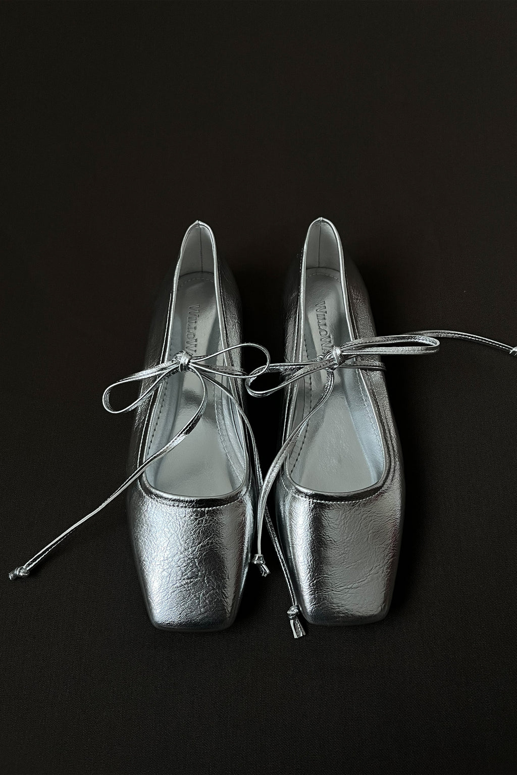 Kadın Bağcıklı Babet Bale - Gümüş