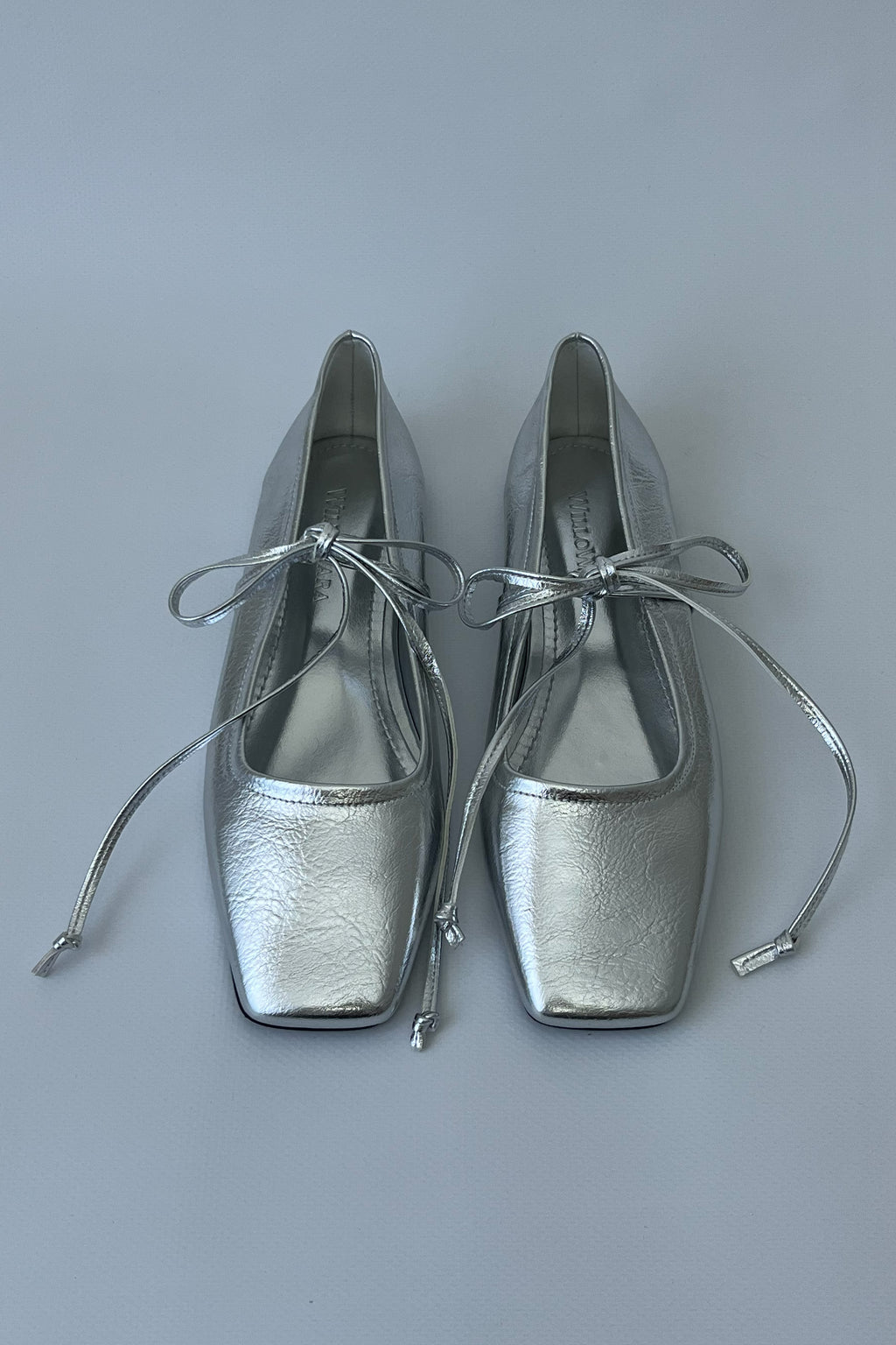 Kadın Bağcıklı Babet Bale - Gümüş