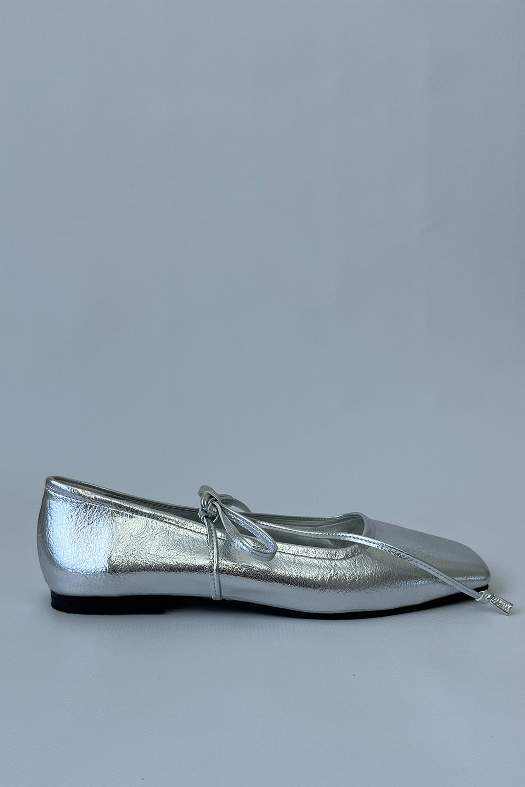 Kadın Bağcıklı Babet Bale - Gümüş