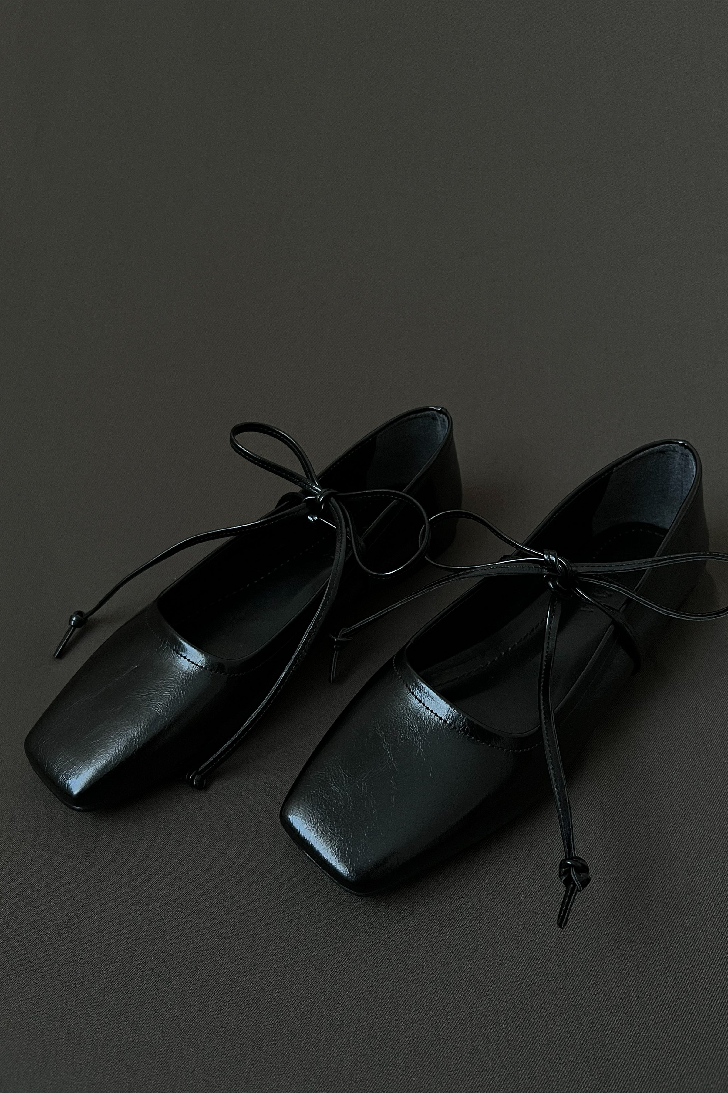 Kadın Bağcıklı Babet Bale - Siyah