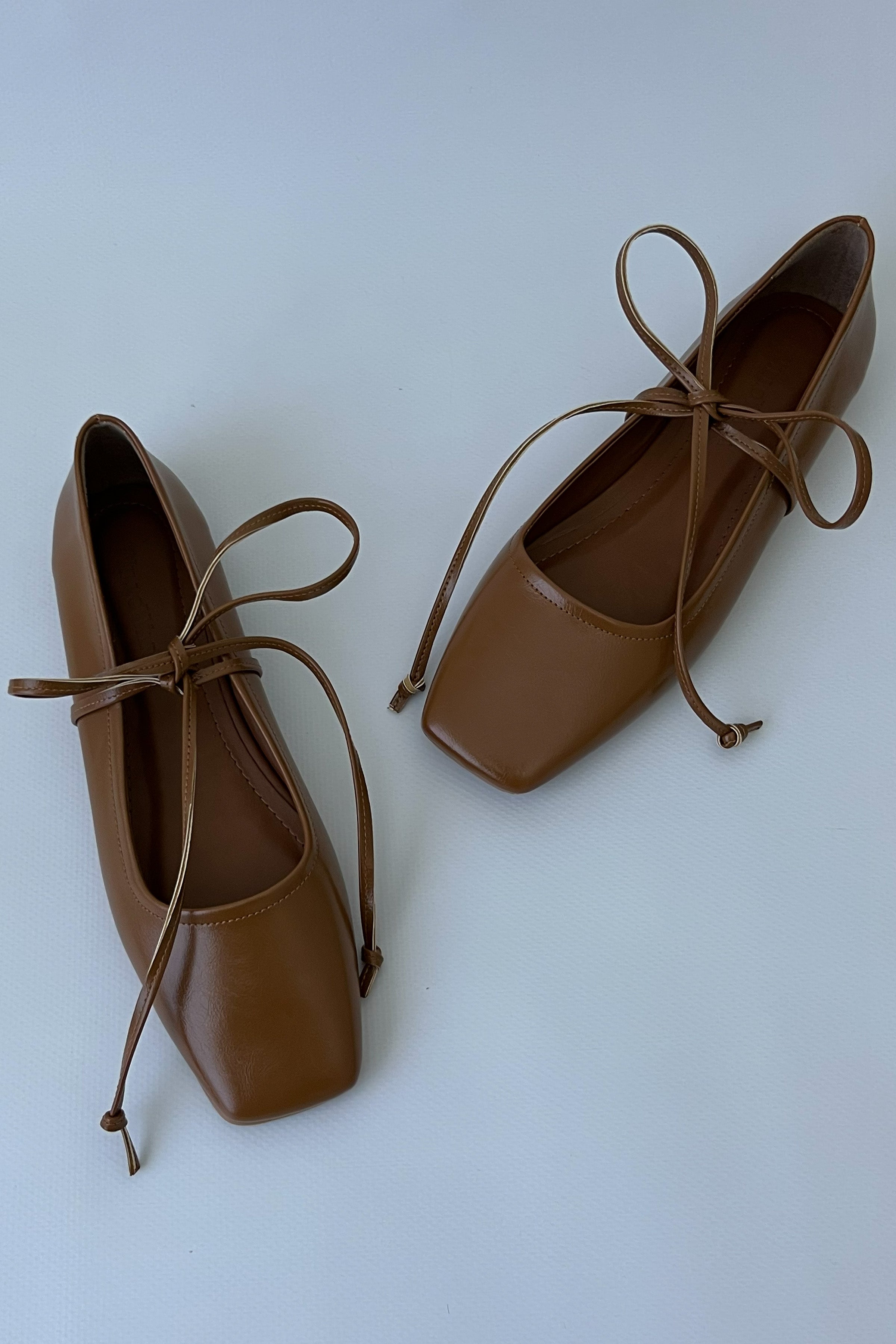 Kadın Bağcıklı Babet Bale - Camel