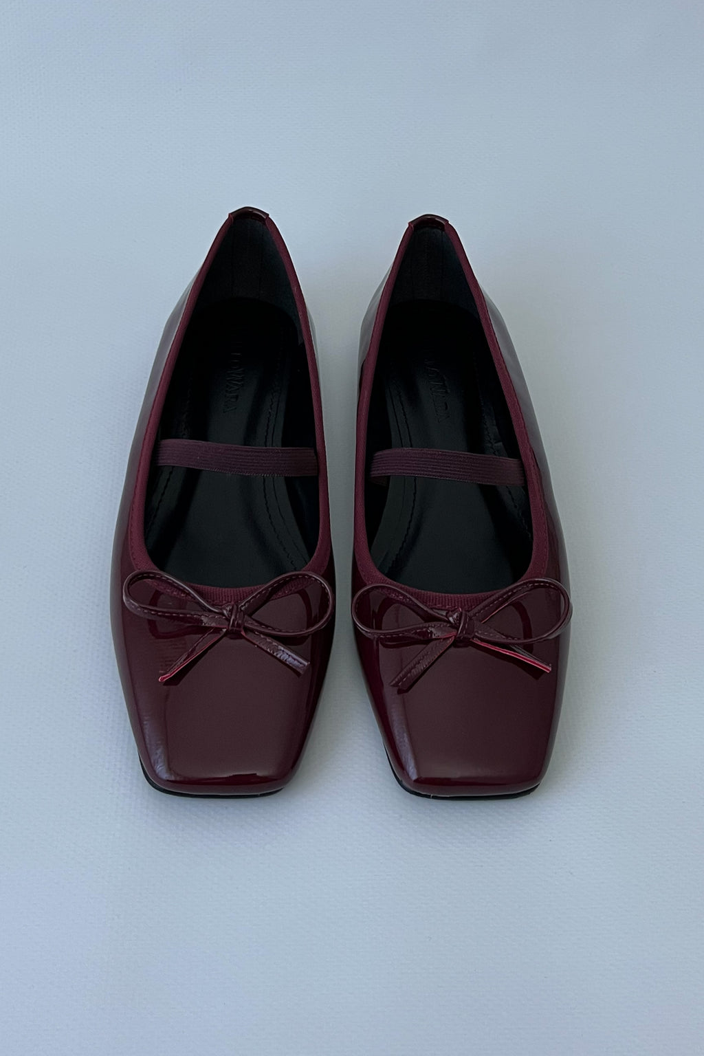 Kadın Rugan Lastikli Babet Fame - Bordo