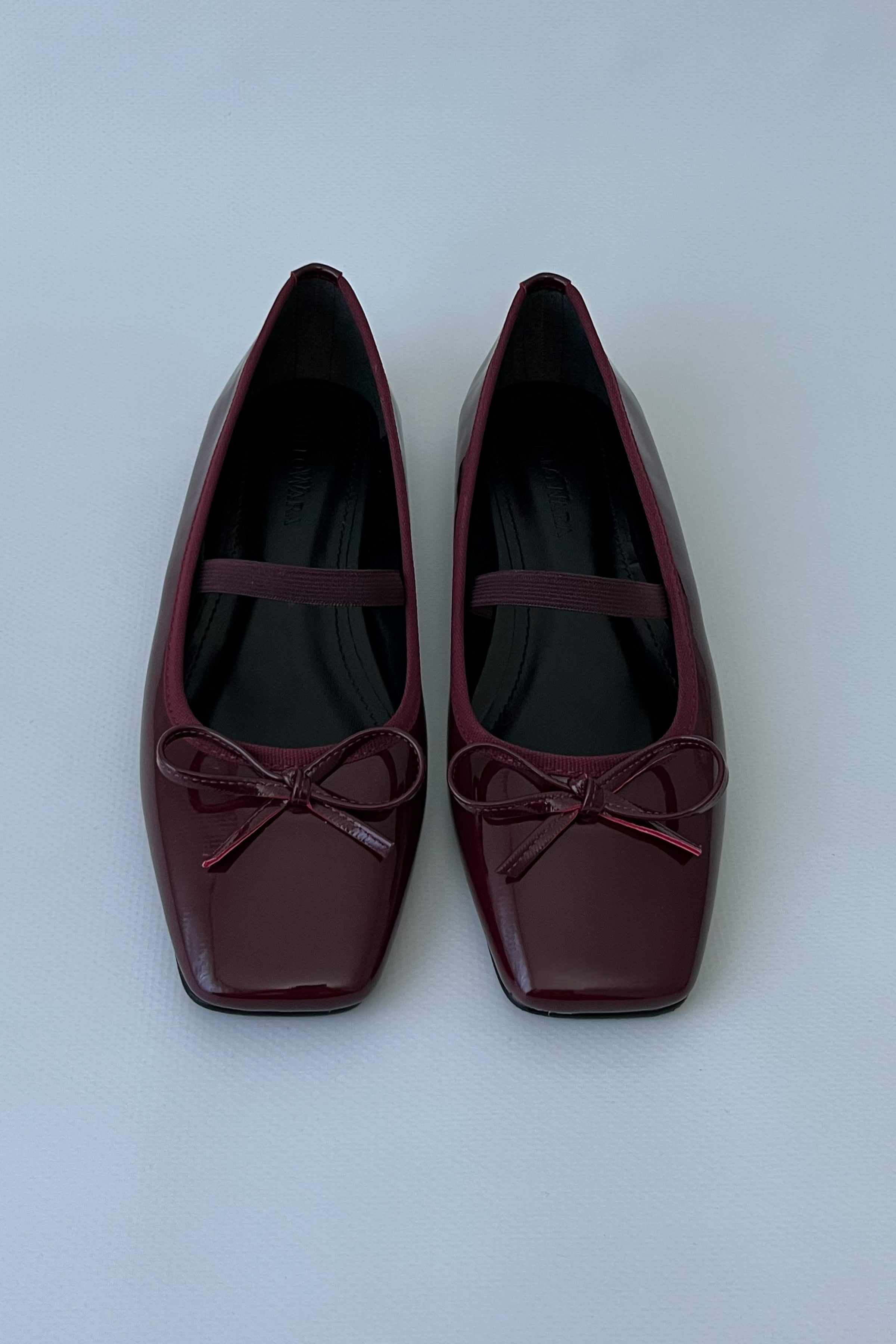 Kadın Rugan Lastikli Babet Fame - Bordo