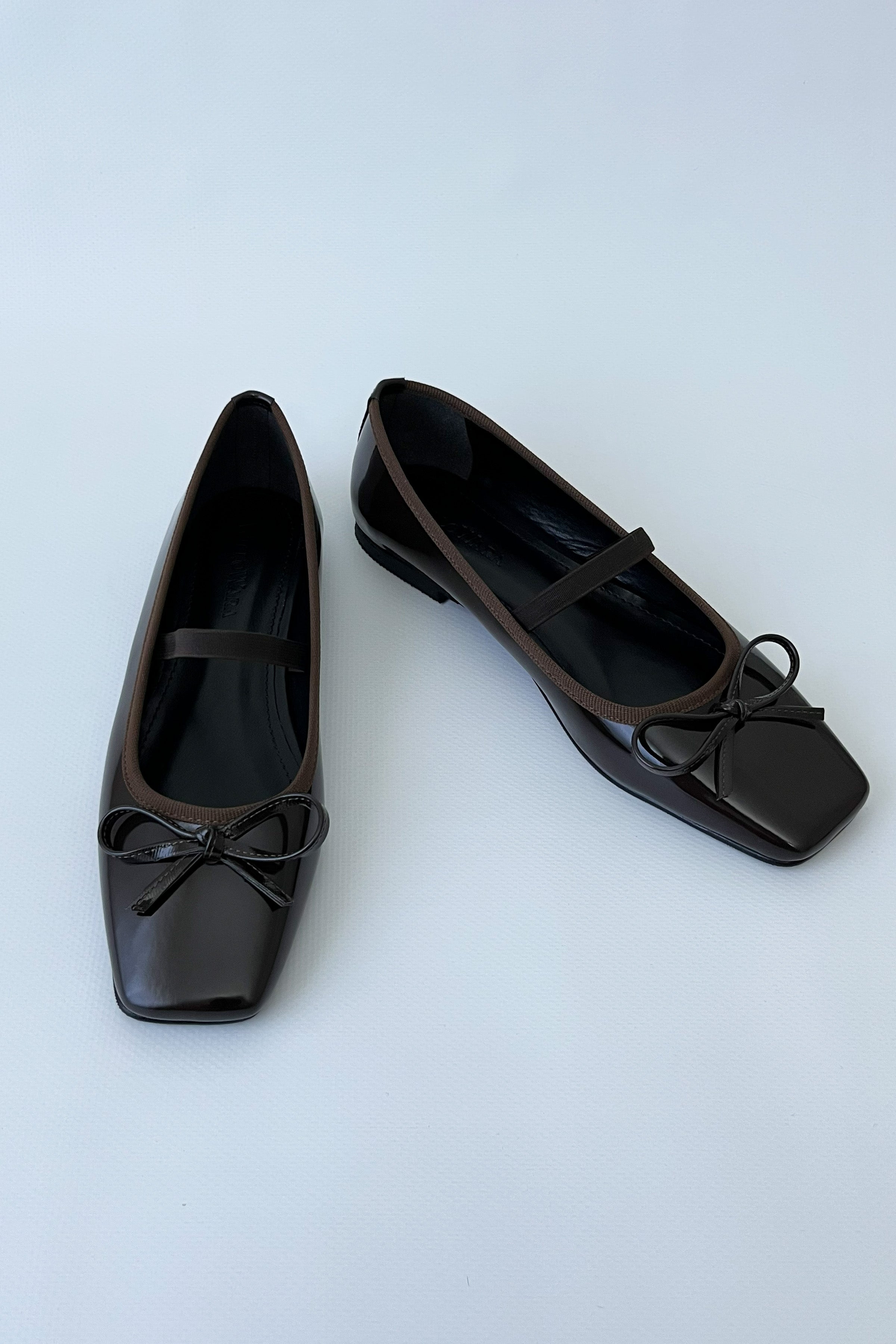 Kadın Rugan Lastikli Babet Fame - Acı Kahve