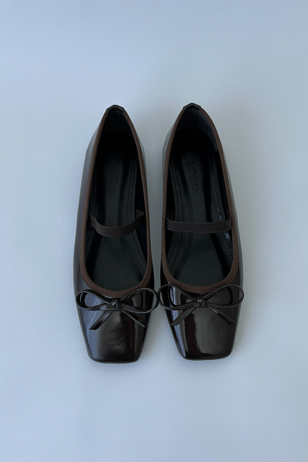 Kadın Rugan Lastikli Babet Fame - Acı Kahve