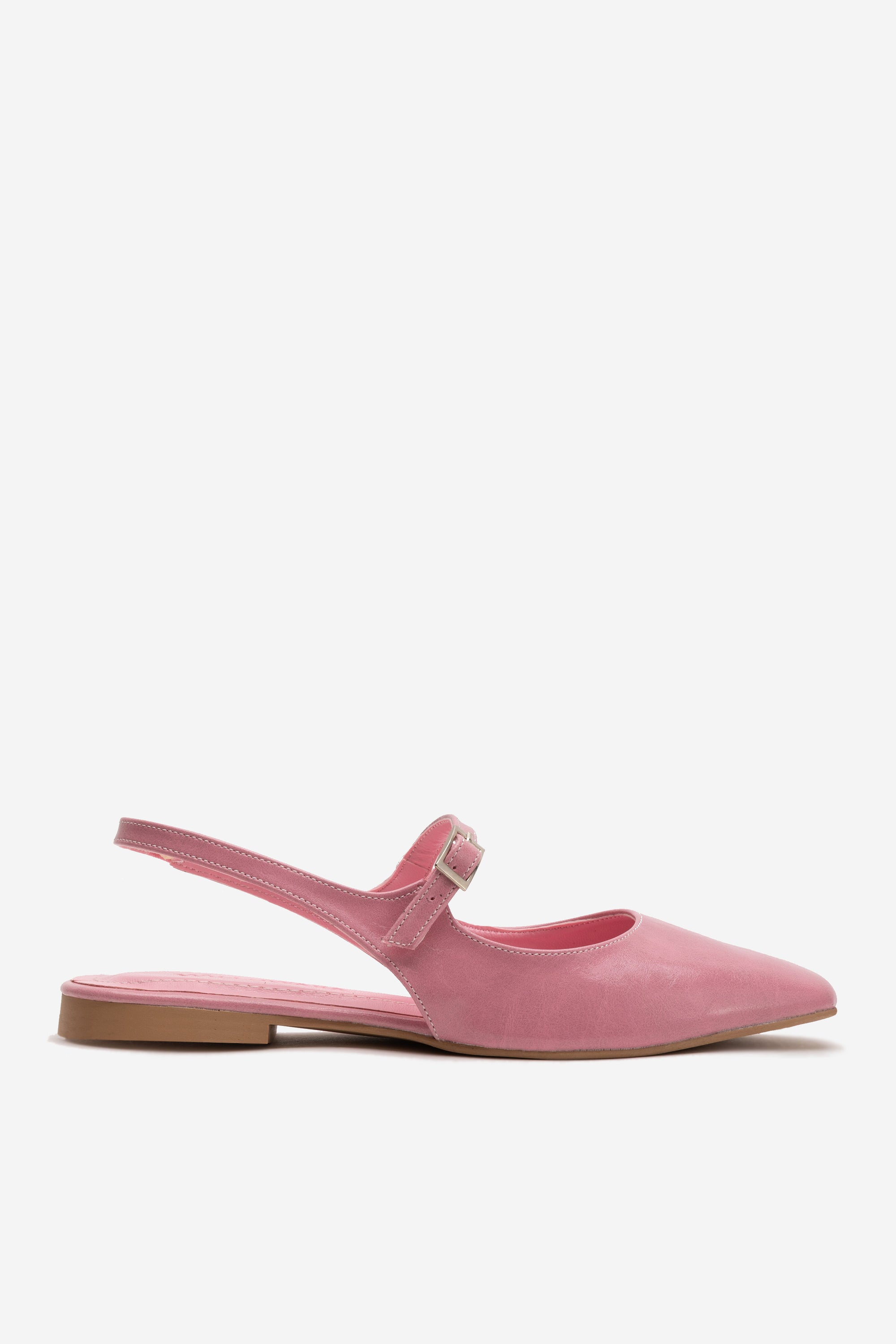 Kati Arkası Açık Tokalı Babet - Pembe