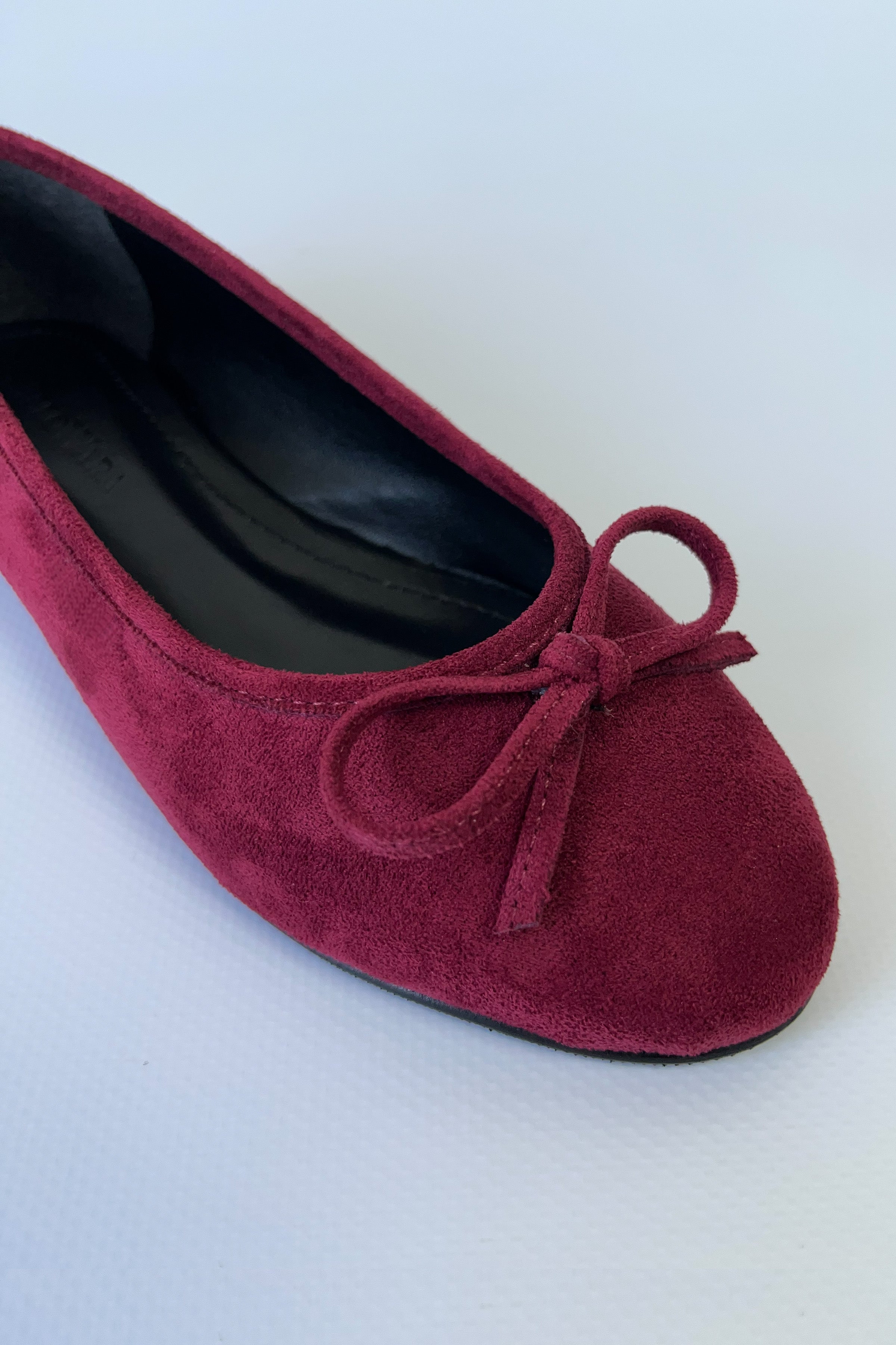 Kadın Süet Kurdeleli Babet | Lumi - Bordo