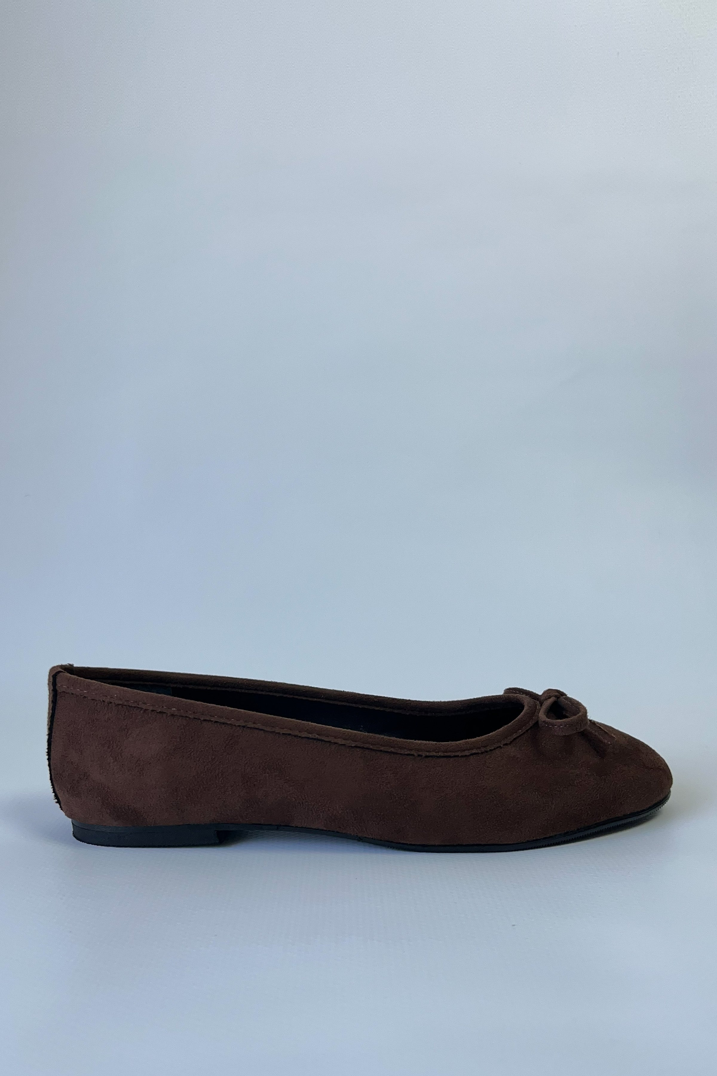 Kadın Süet Kurdeleli Babet Lumi - Kahve