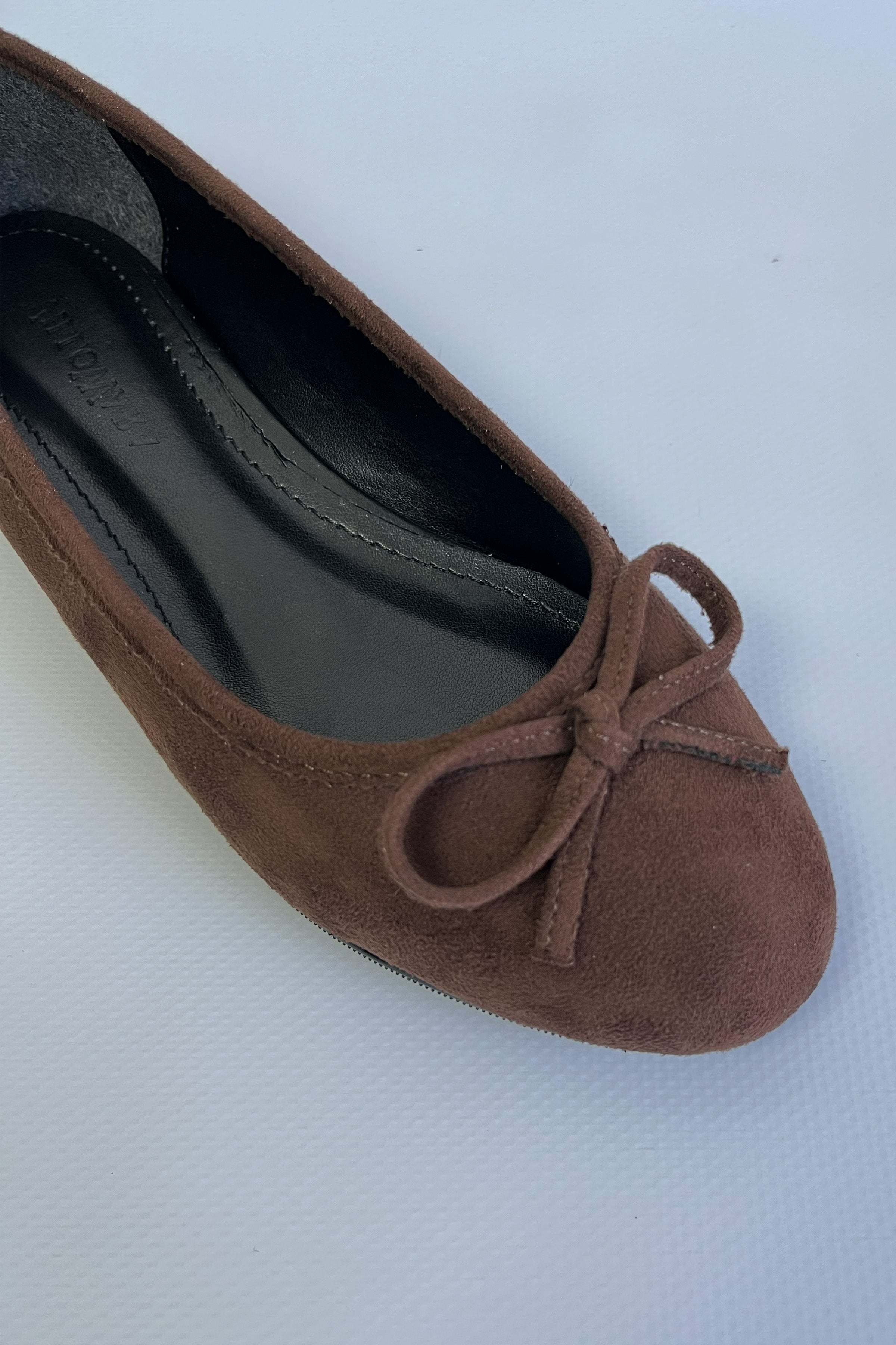 Kadın Süet Kurdeleli Babet Lumi - Kahve