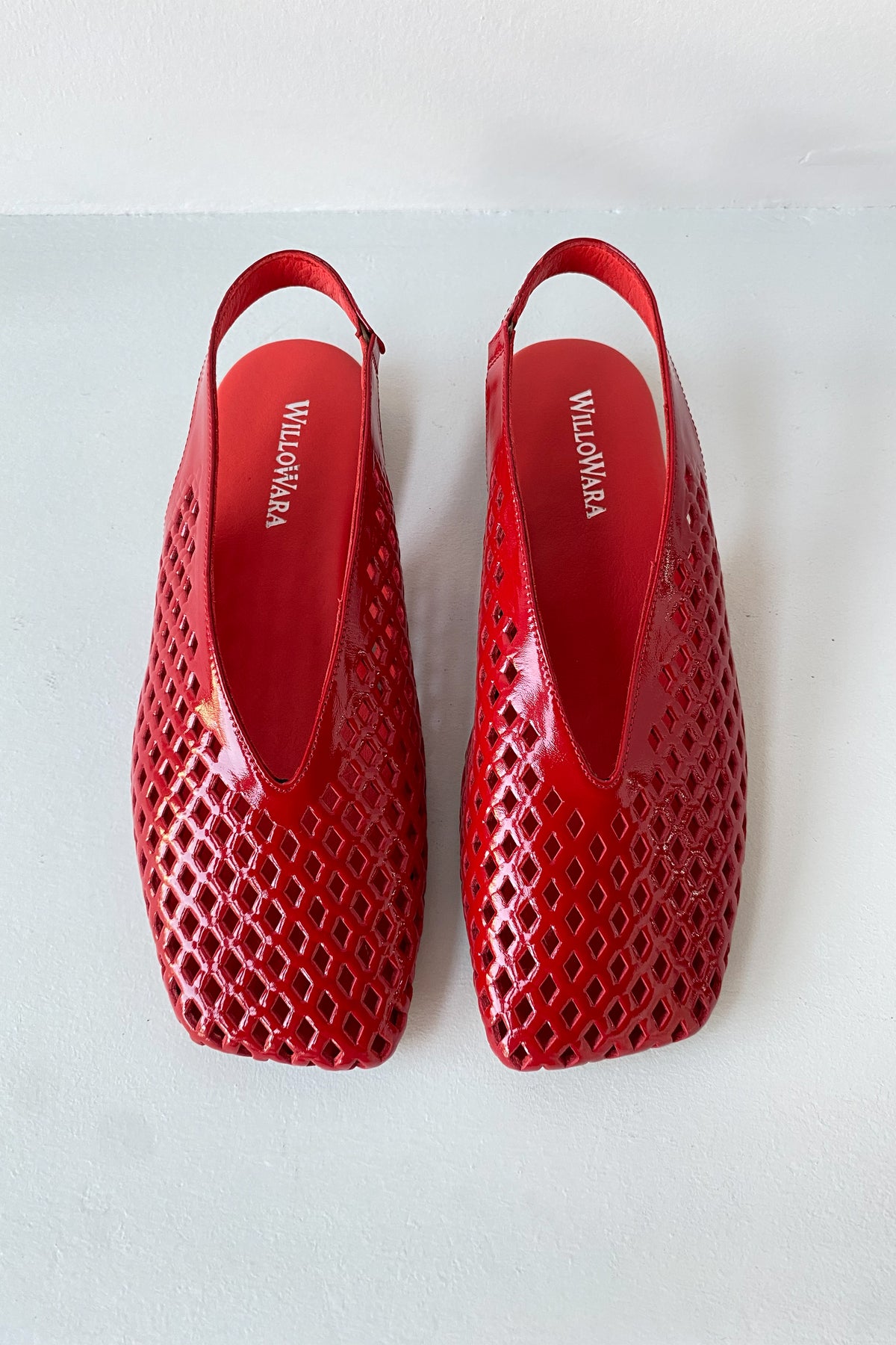 Kadın Hakiki Deri Slingback Babet | Anka - Kırmızı