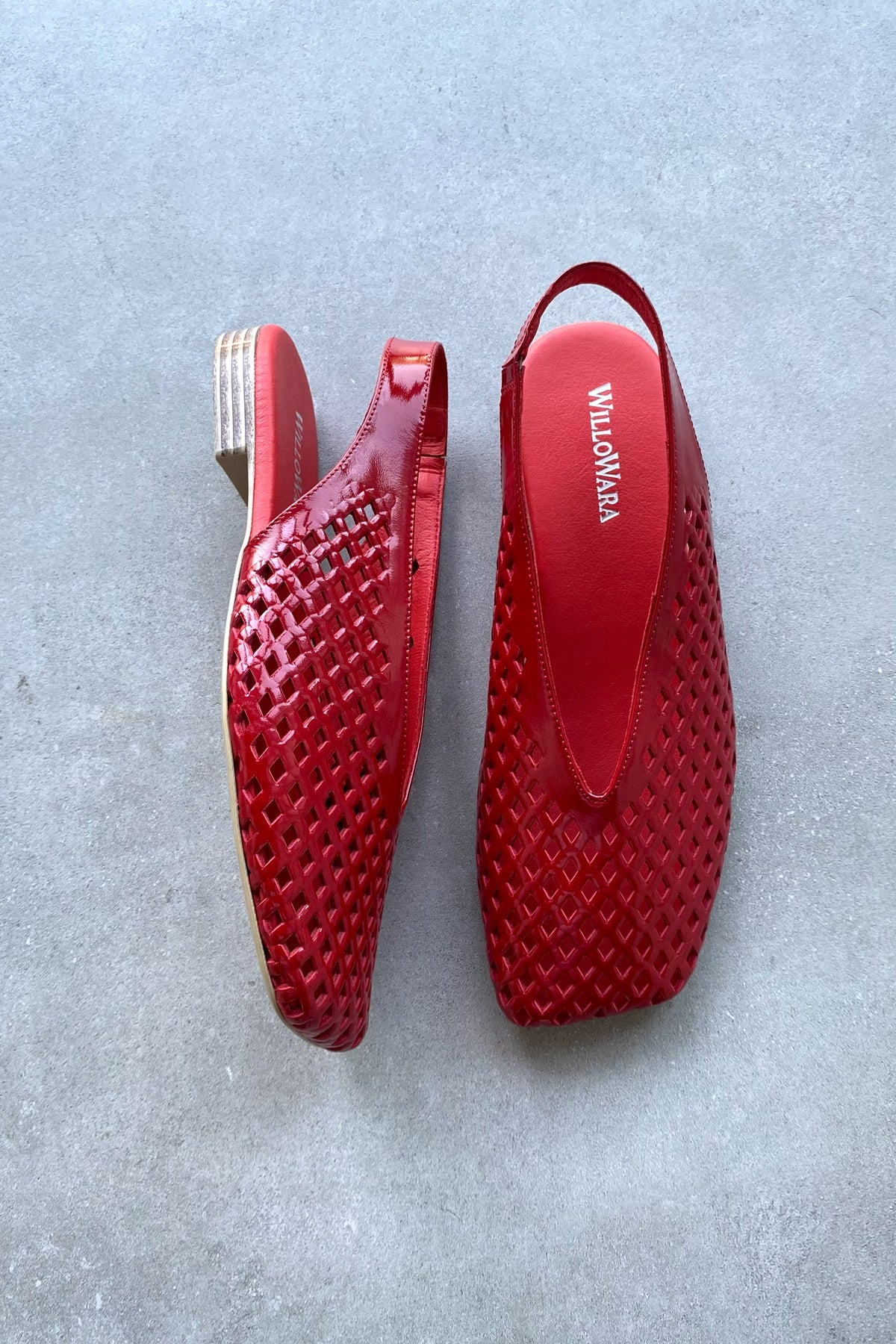Kadın Hakiki Deri Slingback Babet | Anka - Kırmızı
