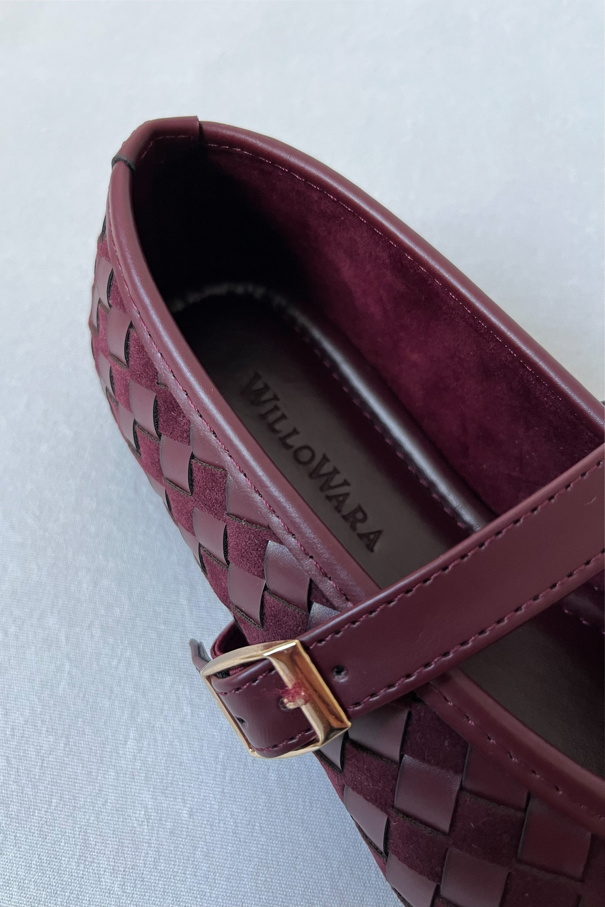 Kadın Örgülü Günlük Rahat Babet Roni - Bordo