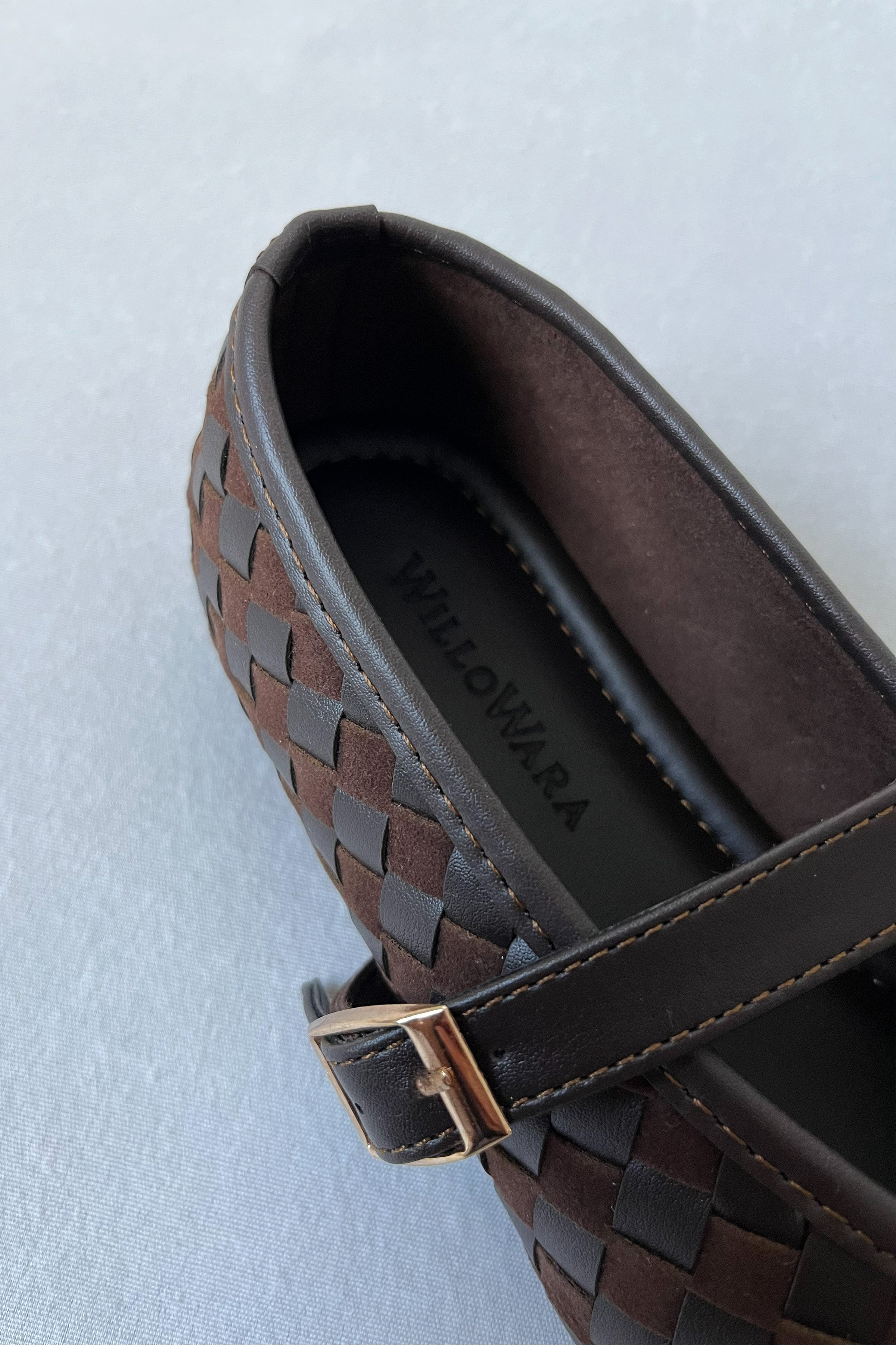 Kadın Örgülü Günlük Rahat Babet Roni - Kahve