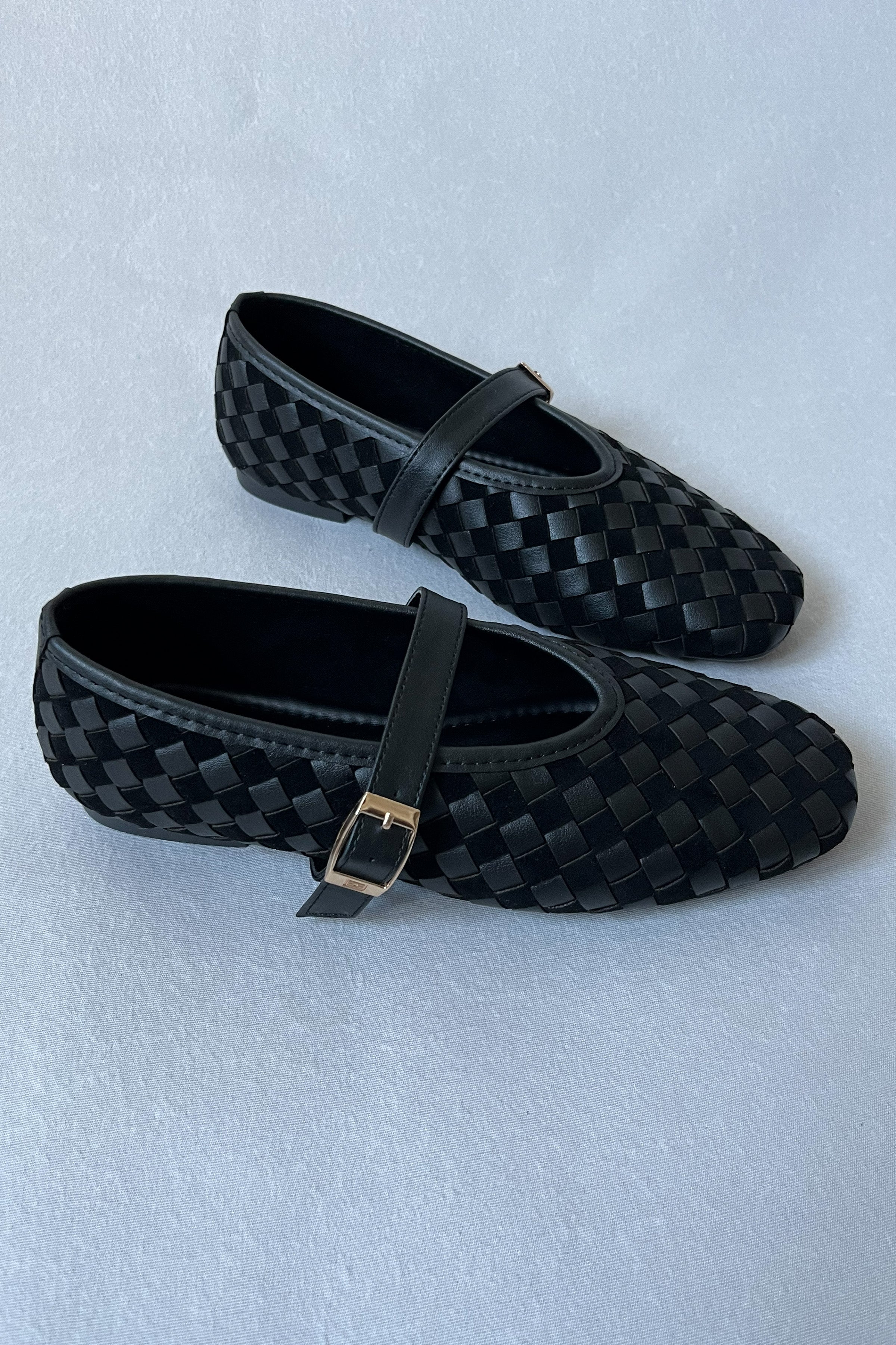 Kadın Örgülü Günlük Rahat Babet Roni - Siyah